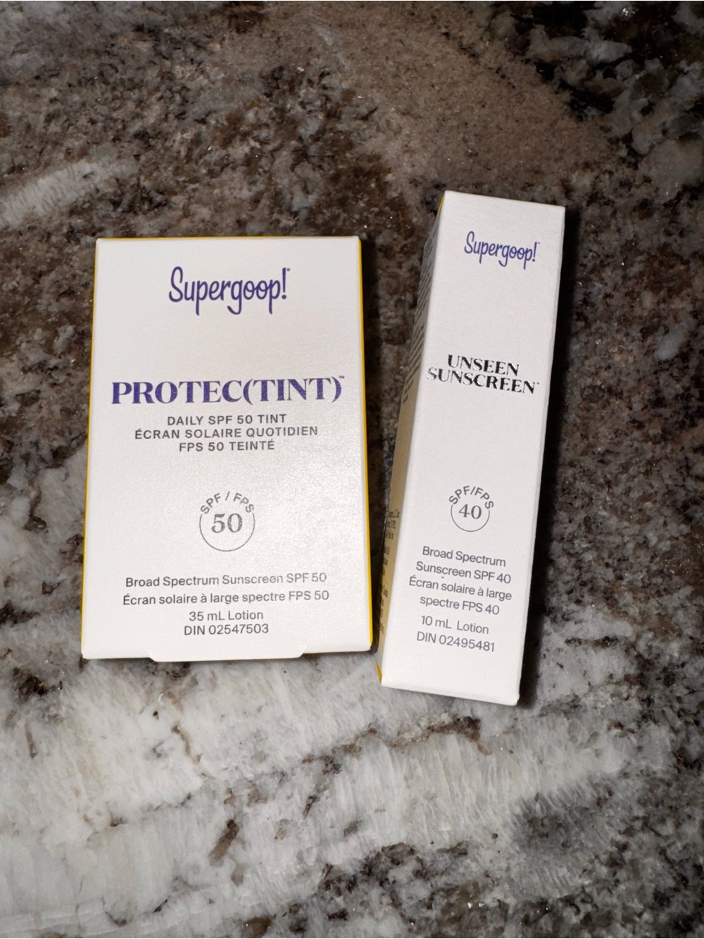 Supergoop! PROTEC(TINT) Daily SPF 50 Tint in White and Yellow Accents